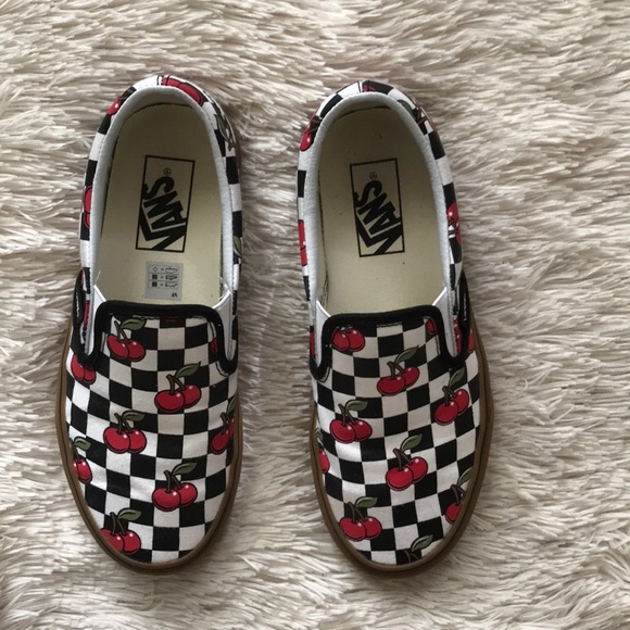 Vans Shoes - Rare cherry and checkered vans